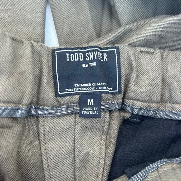 Todd Snyder Men’s Chambray Traveler Suit Trousers Drawstring Linen Pants Green M - Picture 4 of 10
